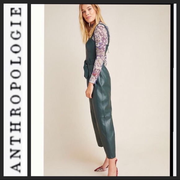 ✨HP NWT Anthro Samira Vegan Leather Jumpsuit - Picture 8 of 8